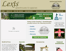 Tablet Screenshot of lexisgreenhouses.com